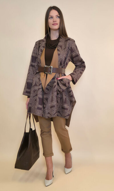 Ogrtač 64 Havelock - ecco suede print pleter