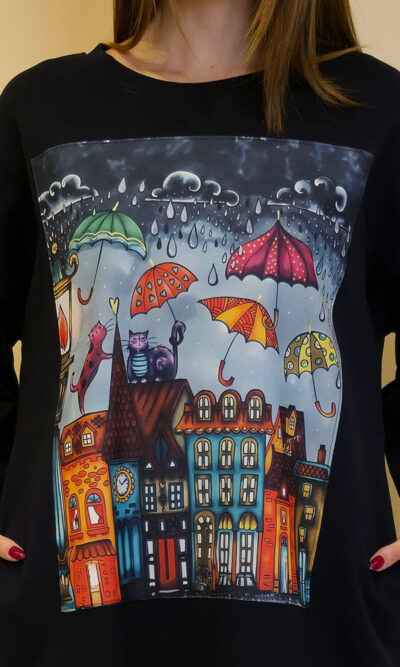 Haljina 44 Tigre PR - black - Cats&Umbrellas