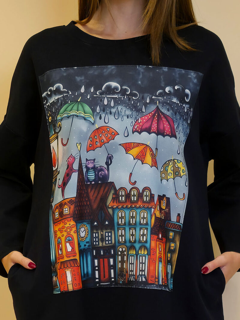 Haljina 44 Tigre PR - black - Cats&Umbrellas