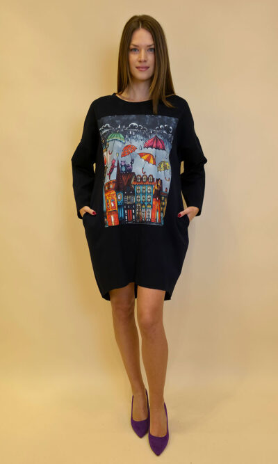 Haljina 44 Tigre PR - black - Cats&Umbrellas