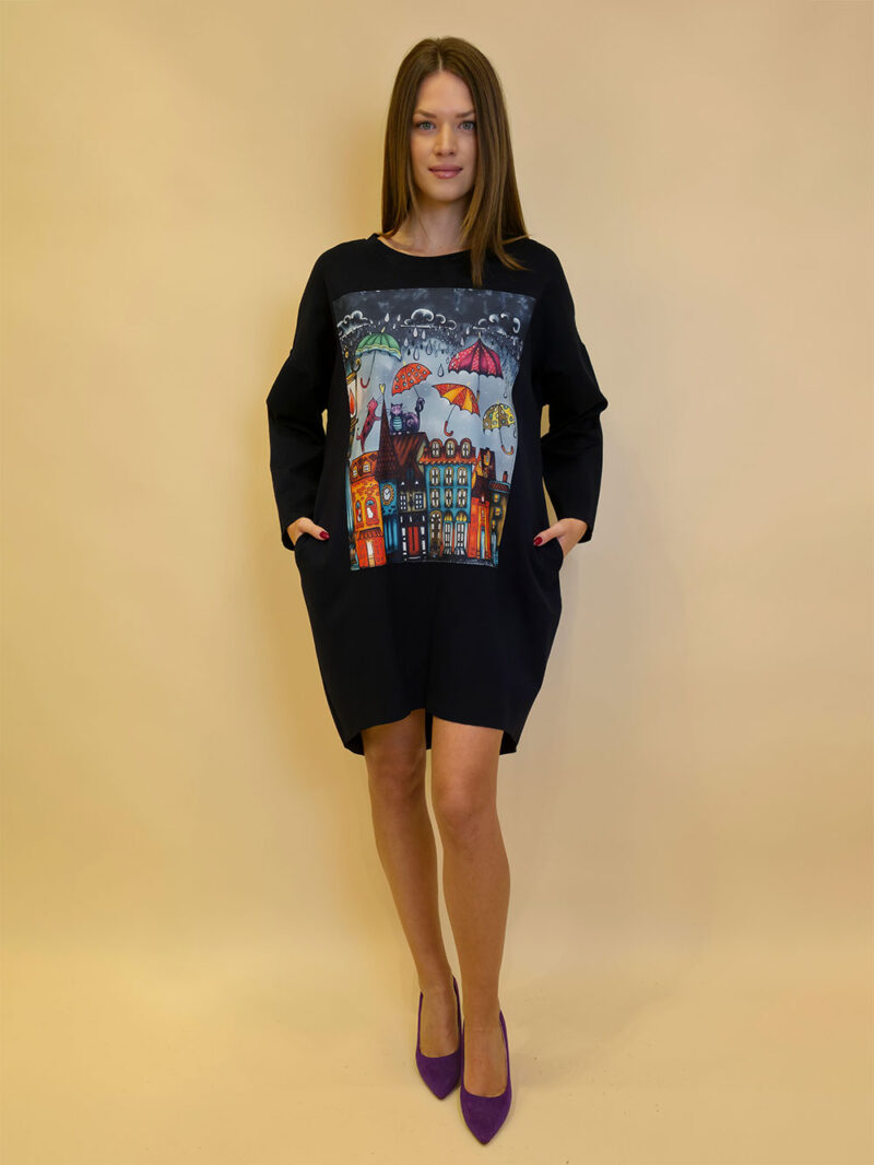 Haljina 44 Tigre PR - black - Cats&Umbrellas