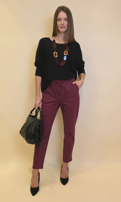Hlače 52 McBee - burgundy