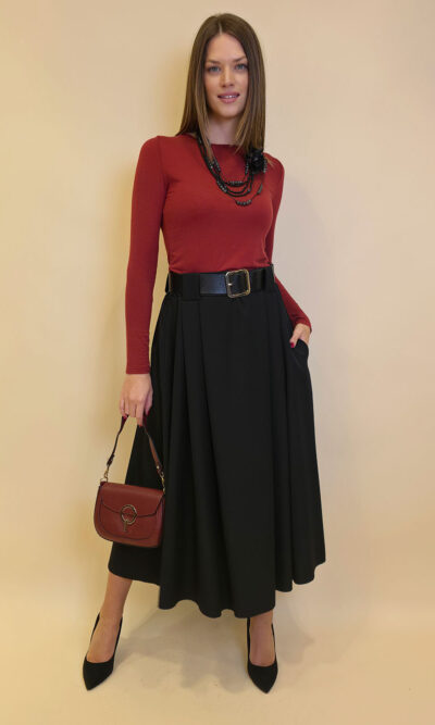 Suknja+remen 56 Memphis - black