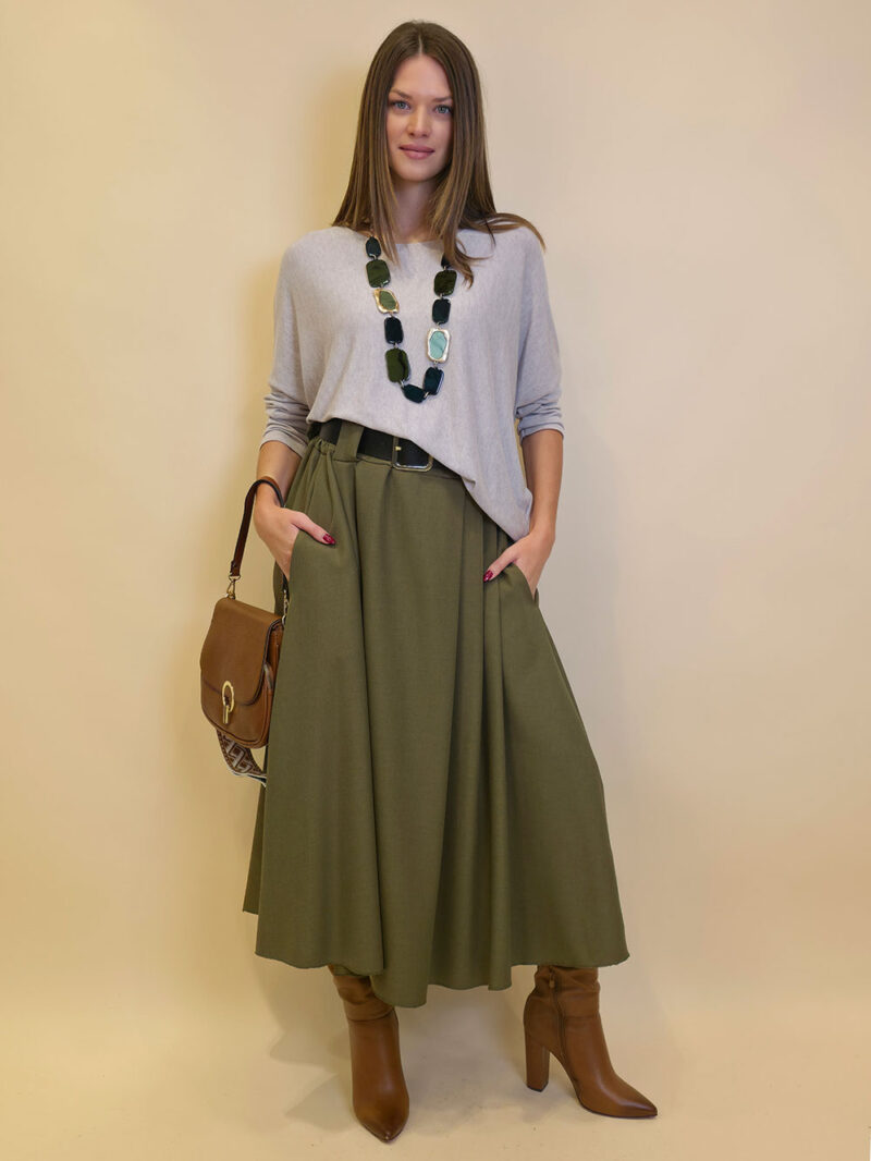 Suknja+remen 56 Memphis - military