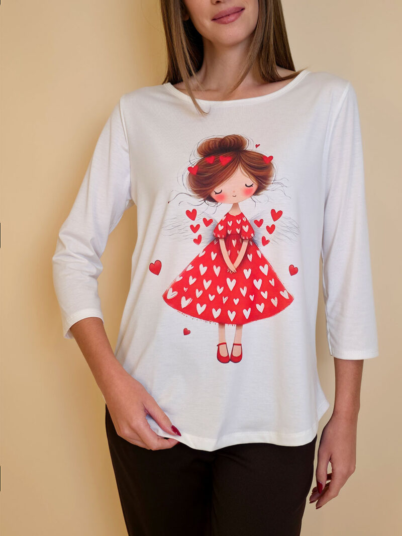 Majica 29 ElSio - viscose - Red Angel