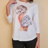 Majica 29 ElSio - viscose - Blonde with Bouqet