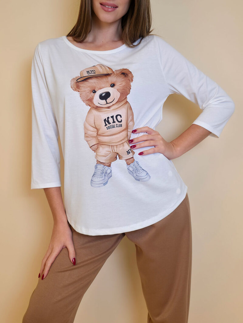 Majica 29 ElSio - viscose - Beige Teddy