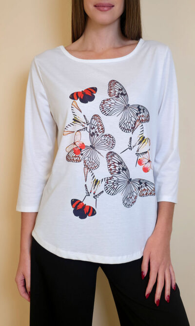 Majica 29 ElSio - viscose - Ellegant Butterflies