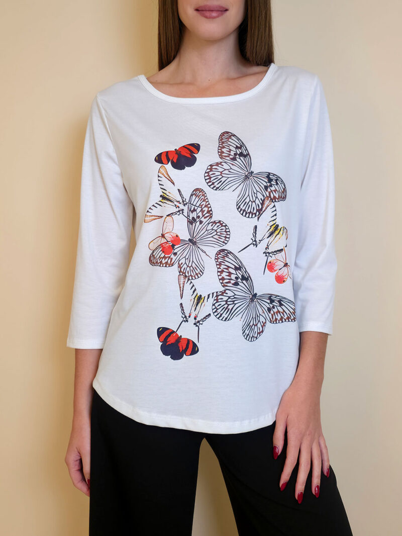 Majica 29 ElSio - viscose - Ellegant Butterflies