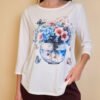 Majica 29 ElSio - viscose - Blue Ball Flowers