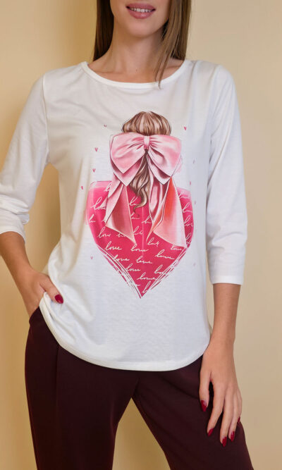 Majica 29 ElSio - viscose - Heart Girl