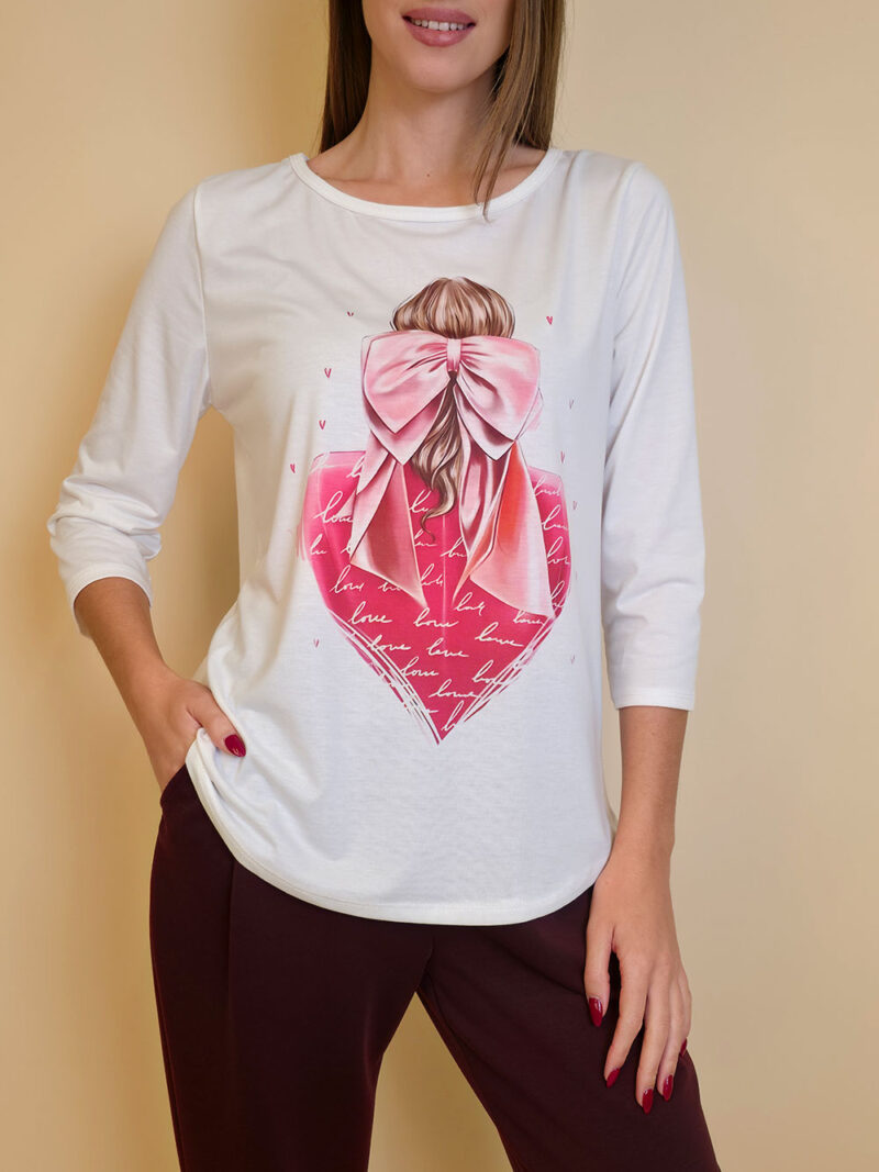 Majica 29 ElSio - viscose - Heart Girl