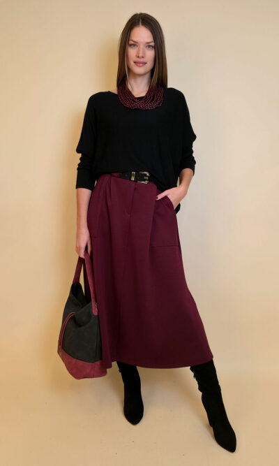 Suknja 44 Bayboro – burgundy