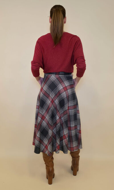 Suknja 34 Tahoe - jersey print tartan kocka - fango