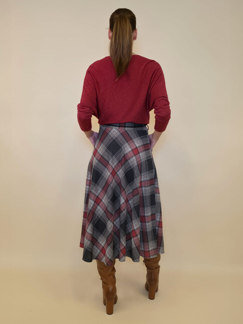 Suknja 34 Tahoe - jersey print tartan kocka - fango