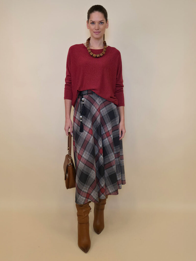 Suknja 34 Tahoe - jersey print tartan kocka - fango