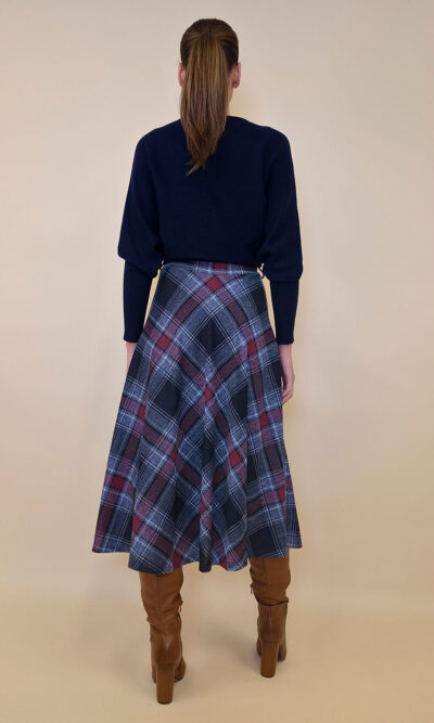 Suknja 34 Tahoe - jersey print tartan kocka - jeans