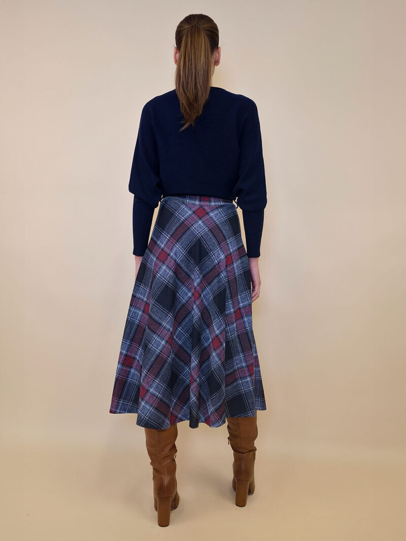 Suknja 34 Tahoe - jersey print tartan kocka - jeans