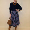Suknja 34 Tahoe - jersey print tartan kocka - jeans