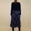 Suknja 34 Tahoe - jersey print tartan kocka - navy