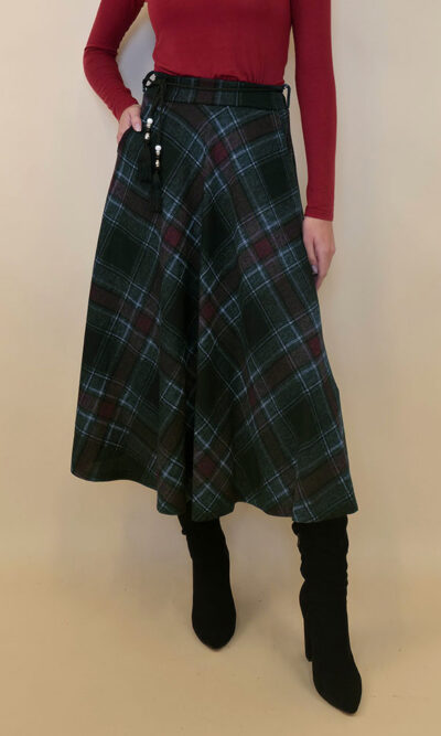 Suknja 34 Tahoe - jersey print tartan - b.green