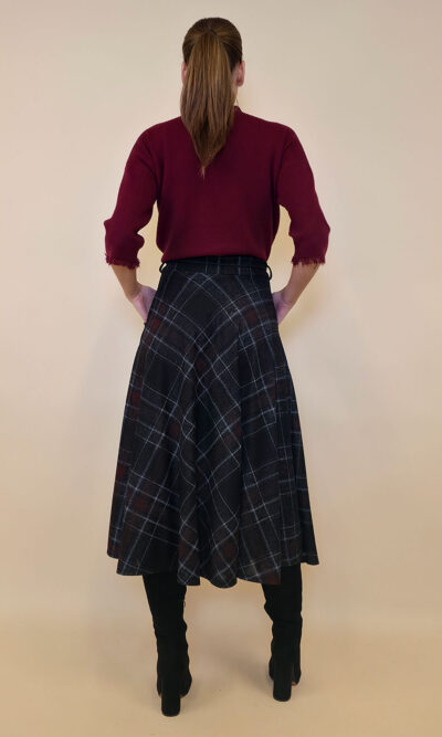 Suknja 34 Tahoe - jersey print tartan kocka - black