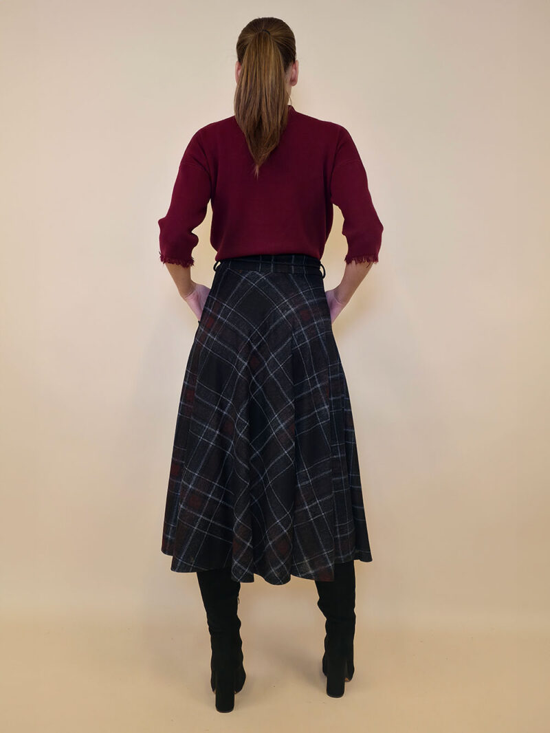 Suknja 34 Tahoe - jersey print tartan kocka - black