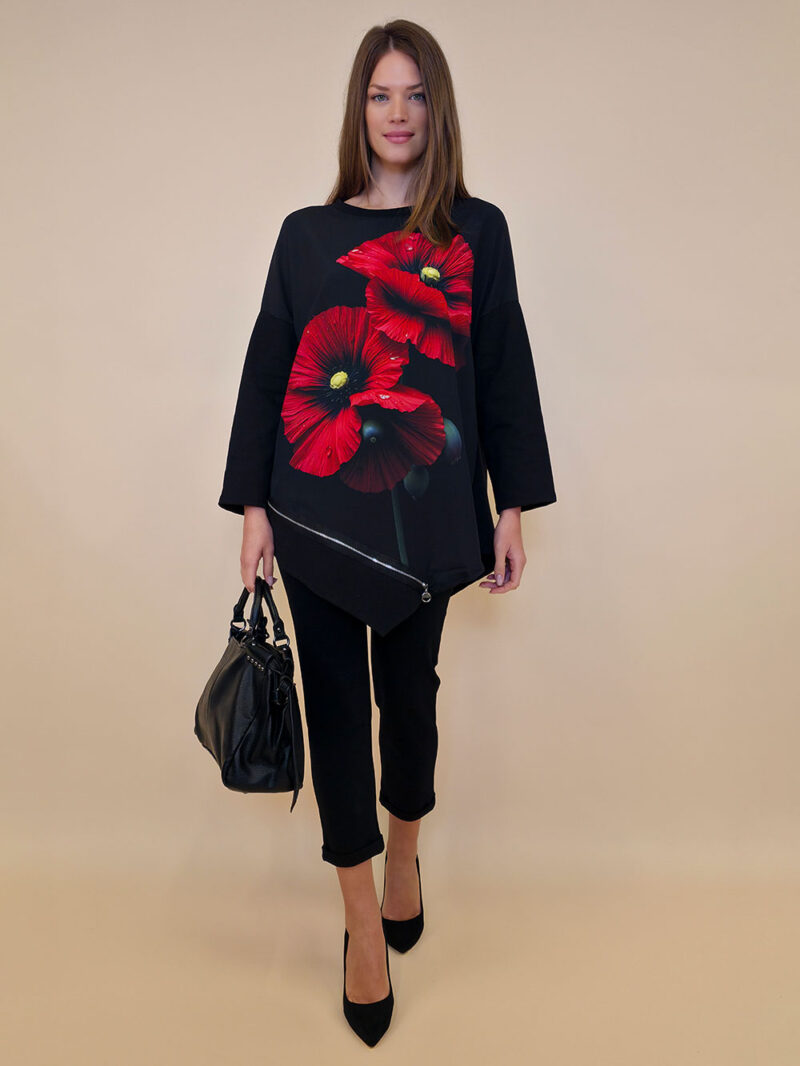 Haljina 40 Bonnie - felpa - Red Flower Duo