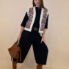 Jakna 52 Loris - ecco krzno leopard