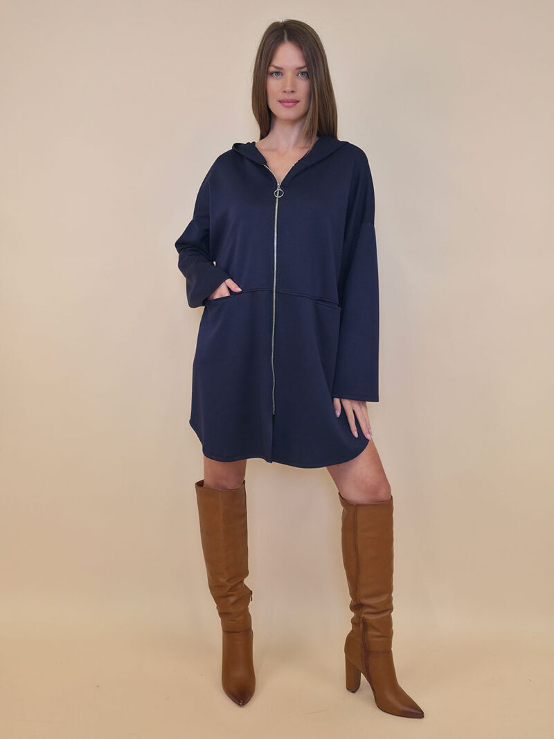 Haljina 52 Omaha - jersey UN cif/hood - navy