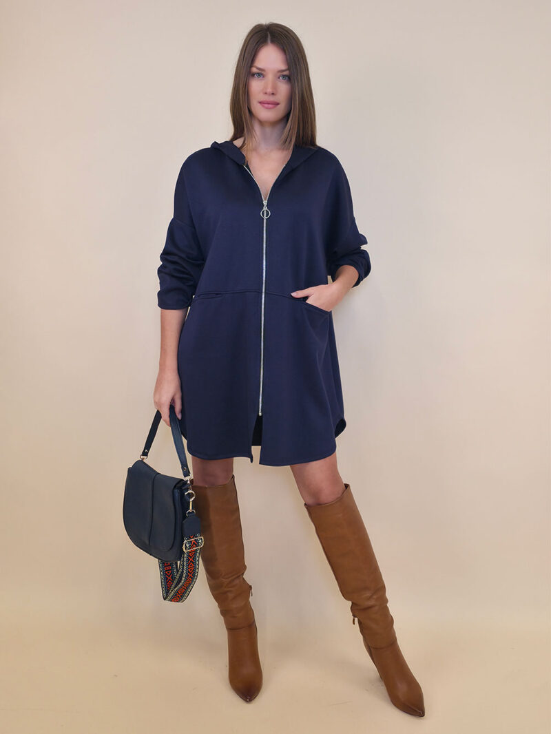 Haljina 52 Omaha - jersey UN cif/hood - navy