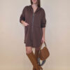 Haljina 52 Omaha - jersey UN cif/hood - brown
