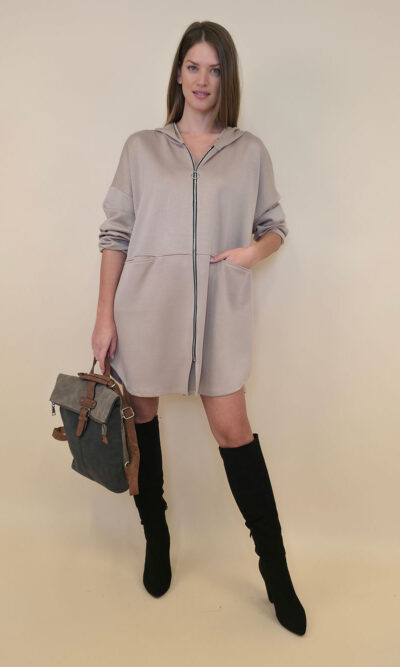Haljina 52 Omaha - jersey UN cif/hood - fango