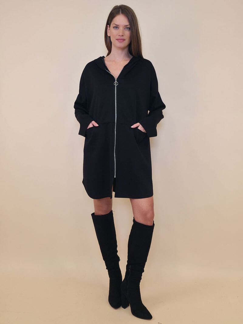 Haljina 52 Omaha - jersey UN cif/hood - black