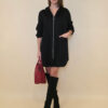 Haljina 52 Omaha - jersey UN cif/hood - black