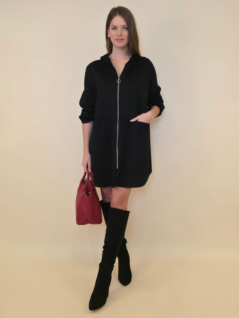 Haljina 52 Omaha - jersey UN cif/hood - black