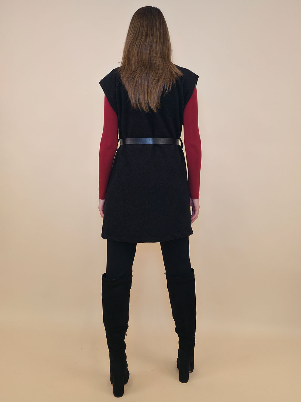 Kaput bez rukava+remen 72 Edenton - black - Slika 4