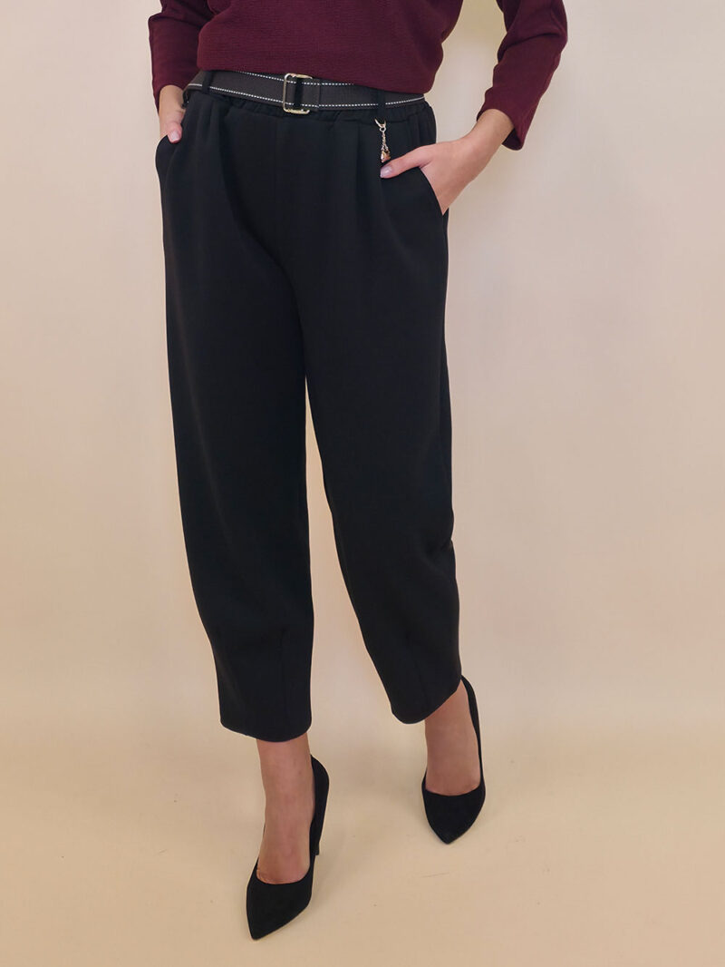 Hlače 48 Tracy - jersey UN privjesak torbica - black