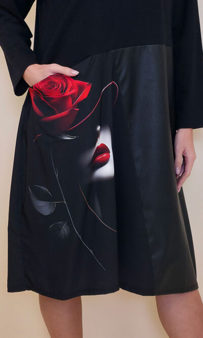 Haljina 52 Veneta - felpa/ecco lht - Red Lips/Rose