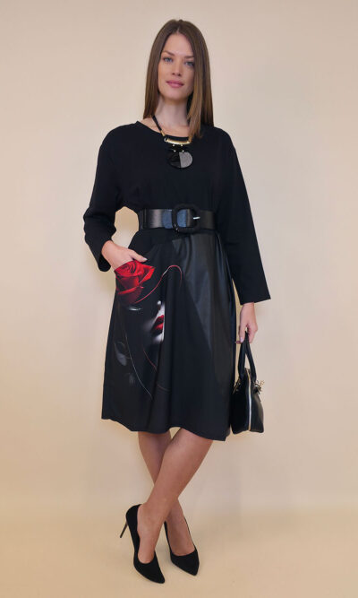 Haljina 52 Veneta - felpa/ecco lht - Red Lips/Rose