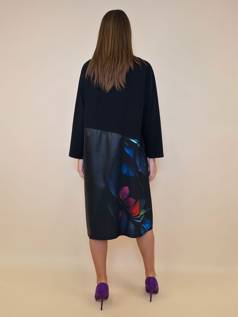 Haljina 52 Veneta - felpa/ecco lht - Colored Leafs black