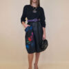 Haljina 52 Veneta - felpa/ecco lht - Colored Leafs black