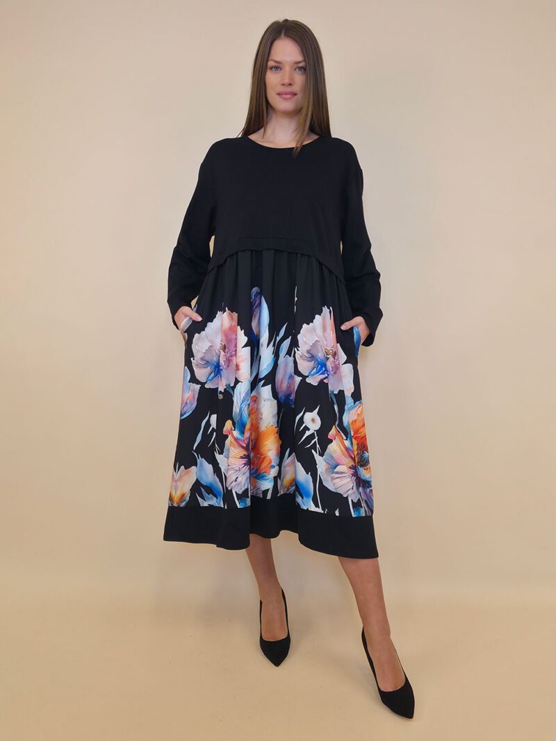 Haljina 52 Adair - felpa - Floral black