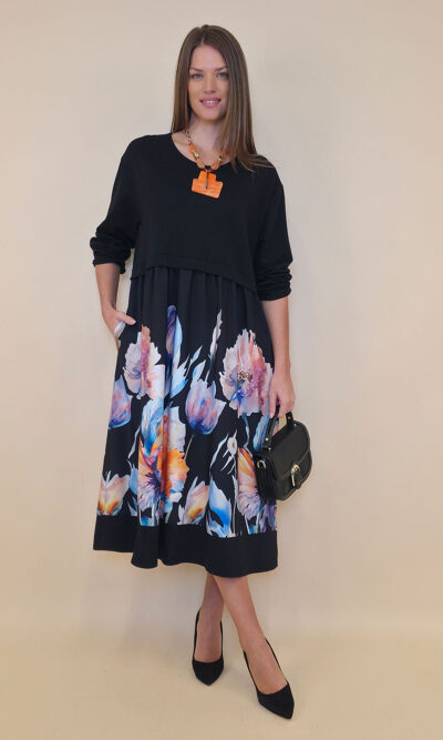 Haljina 52 Adair - felpa - Floral black