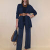 Kardigan 44 Creswell - jersey UN - navy