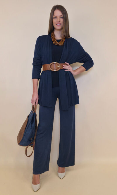 Kardigan 44 Creswell - jersey UN - navy