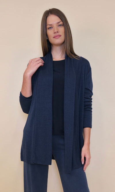 Kardigan 44 Creswell - jersey UN - navy