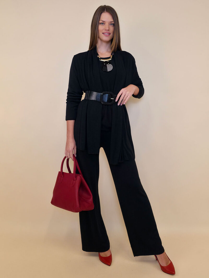 Kardigan 44 Creswell - jersey UN - black