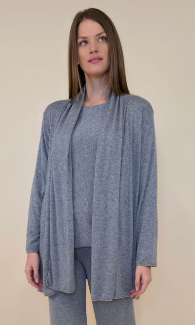 Kardigan 44 Creswell - jersey UN - gray