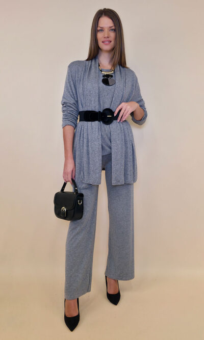 Kardigan 44 Creswell - jersey UN - gray